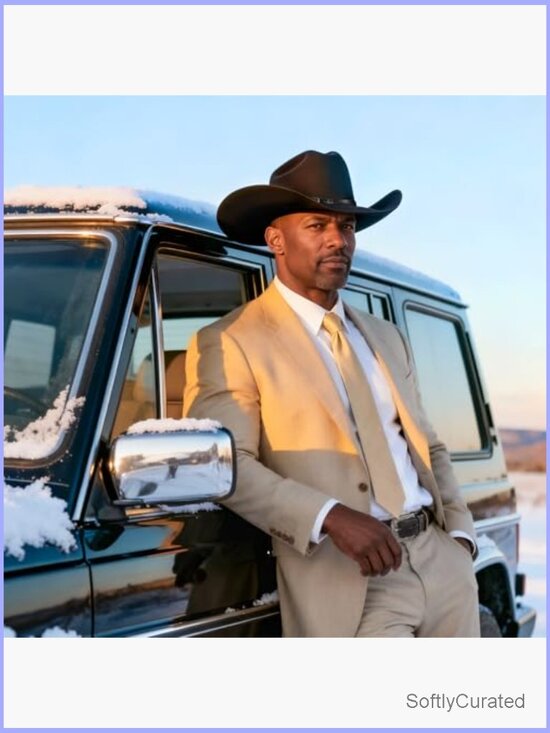 Wide Brim Cowboy Hat with 2 Detachable Bands, Felt, Adjustable
